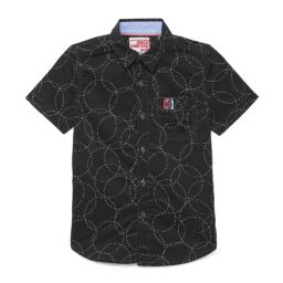 Under Fourteen Only Boys Black Printed Shirt-image-105