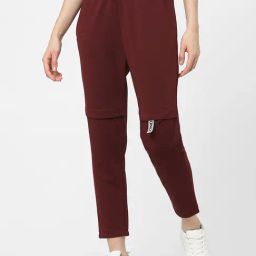 Only Maroon Regular Fit Trackpants-image-95