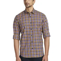 Colorplus Multi Cotton Tailored Fit Checks Shirts-picture-22