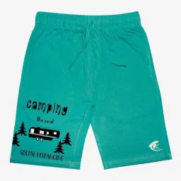 Kiddopanti Kids Turquoise Printed Shorts-picture-15