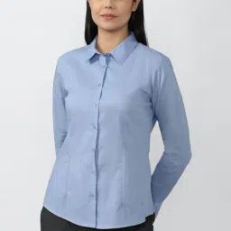 Van Heusen Blue Regular Fit Shirt-image-34