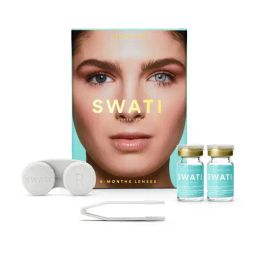 Swati Cosmetics Coloured Contact Lenses - Turquoise (6 Months, Power -3.5)-image-67