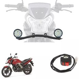 Cartronics 42W Complete Lighting System 14 LED Round Fog Lamp Light for Honda Cb Unicorn 160-18