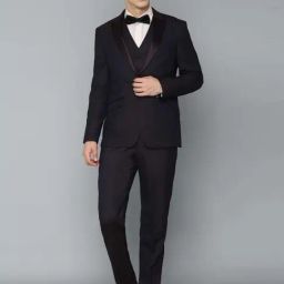 Louis Philippe Gods & Kings Navy Slim Fit Three Piece Suit-image-38
