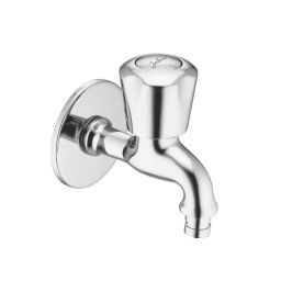 Jabra Washing Bib Cock Sleek Series Brass Chrome Finish Wall Mount Silver-image-54