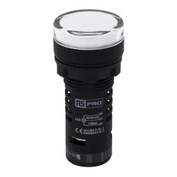 RS PRO Panel Mount White LED Pilot Light Complete, 22mm Cutout, IP65, Round, 120V ac/dc, 9092531-image-58