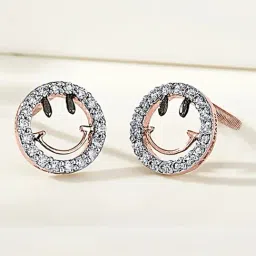 P.N.Gadgil Jewellers Jolly Shine 18 kt Rose Gold Stud Diamond Earring For Woman-image-50