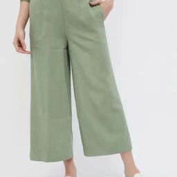 Code by Lifestyle Sage Green Regular Fit Mid Rise Pants-image-94