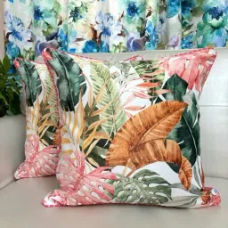 TARA Sparkling Homes Printed White Velvet Cushion Cover -  Set of 2-image-41