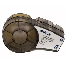 BRADY Continuous Label Roll Cartridge 1/8 inch x 7 ft Yellow, 20XW72-77