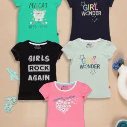 3PIN Kids Multicolor Cotton Printed T-Shirt-picture-25
