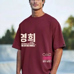 Bewakoof Maroon Relaxed Fit Graphic Printed T-Shirt-image-55