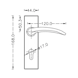 Dorma XL-C Stainless Steel SSS Finish Lever Handle XL - C 2047-7
