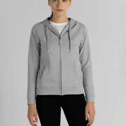 Van Heusen Light Grey Cotton Textured Hoodie-image-76