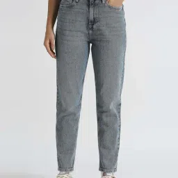 pepe jeans Pepe High Rise Jeans Grey Cotton High Rise Jeans-picture-20