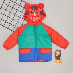 Pantaloons Baby Boys Spectra Green & Orange Color Block Full Sleeves Coats & Jackets-image-8