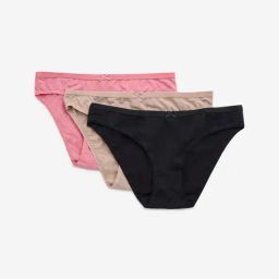Wunderlove by Westside Pink Solid Cotton Blend Bikini Briefs - Pack of 3-picture-39