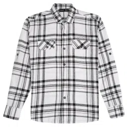 Cavio Boys White Cotton Checks Shirts-image-85