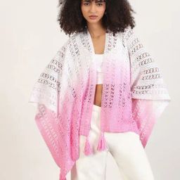 Showoff Pink Regular Fit Poncho-28