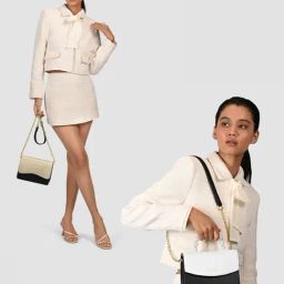 Lililo White & Golden Small 2 in 1 Cross Body Bag-image-1
