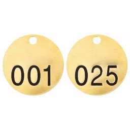 BRADY 38.1mm(1-1/2 Inch) Stamped Numbered Tags for General Purpose, 15Y756 (Pack of 25)-image-84