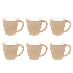 Larah By Borosil Beige Opalware 200 ML Mug - Set of 6-picture-25