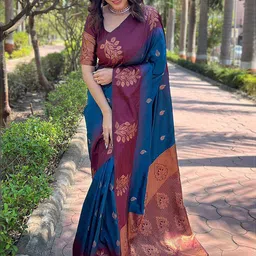 BerMondsey Woven Design Zari Banarasi Saree-picture-19