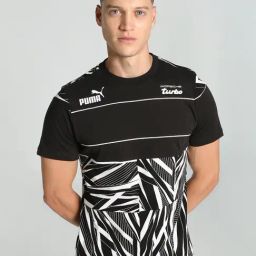 Puma Black Cotton Regular Fit Porsche Legacy Camouflage SDS Motorsport Printed Sports T-Shirt-image-77