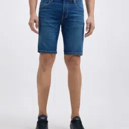 Pepe Jeans Med Blue Slim Fit Denim Shorts-picture-46