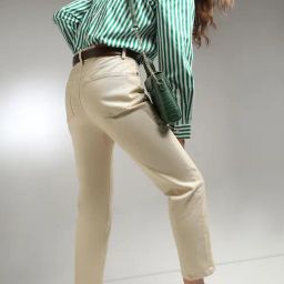 Vero Moda Off White Cotton Straight Fit Mid Rise Jeans-image-16