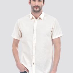 Jack & Jones Beige Cotton Slim Fit Shirt-picture-22