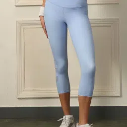 Soie Blue Regular Fit Printed Sports Tights-image-68