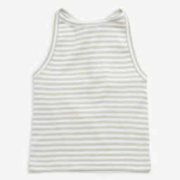 Y&F Kids by Westside Beige Striped Halter-Neck Cotton Top-image-11