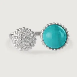 Mia by Tanishq 92.5 Sterling Silver Turquoise Oasis Ring-image-78
