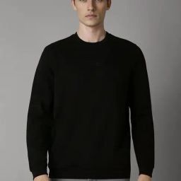 Louis Philippe Black Cotton Regular Fit Sweatshirt-picture-24