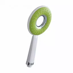PLUMBER Tria Single Flow Hand Shower with Green Face Plate 1.5 metr Flexible Tube & Holder, TST-9000-14