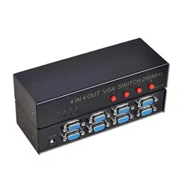 Techut VGA Switch 4 Input 4 Output 1920x1440 Pixels DC 9 V 250 MHz, THT-HSS4 image 2