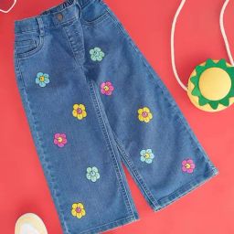 Pantaloons Junior Kids Medium Blue Cotton Regular Fit Jeans-image-44