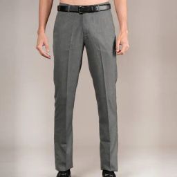 Cantabil Grey Regular Fit Trousers-image-11