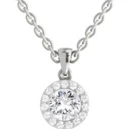 Sparkles Lab Grown Diamond 14k (585) White Gold Pendant for Women-image-71