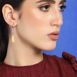 Sohi Gold Plated Party Designer Stone Drop Earrings image 2