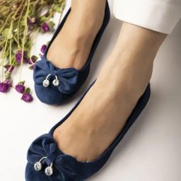 Shoetopia Women's Blue Flat Ballets-image-74