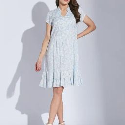 Latin Quarters BluePrint Short Sleeves Dress-picture-34