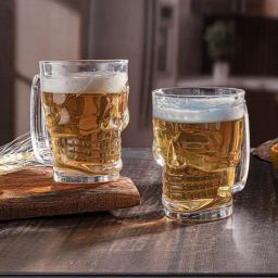 Troveas Clear Bone Fury Beer Mug - Set of 2 (540 ml)-image-67