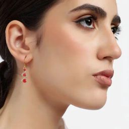 Sohi Gold Plated Party Designer Stone Drop Earrings image 3
