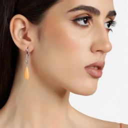 Sohi Gold Plated Party Designer Stone Drop Earrings image 3