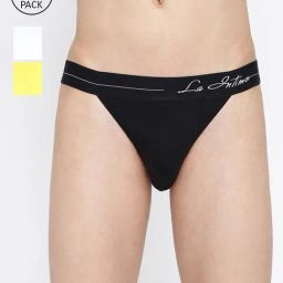 La Intimo Multicolored Comfort Fit Briefs - Pack Of 3-picture-15