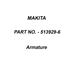 Makita 240 V Armature for MT904, Part No 513929-6-42