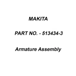 Makita 240 V Armature Assembly for GD0603, Part No 513434-3-36