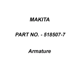 Makita 240 V Armature for MT621, Part No 518507-7-33